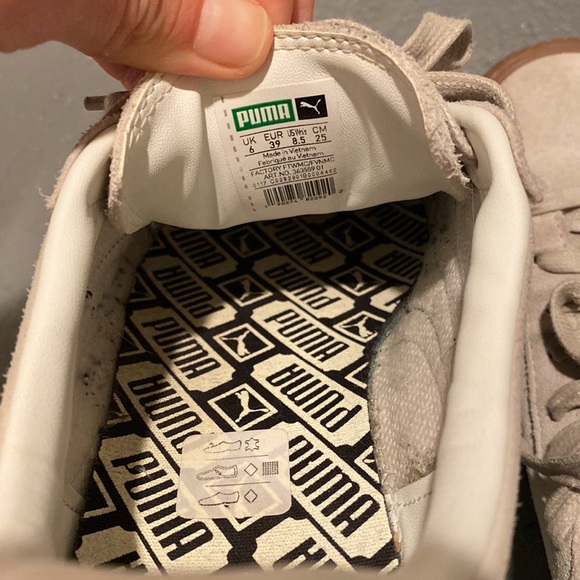 Puma suede platform core sneaker whisper white and black 8.5 - Picture 6 of 7